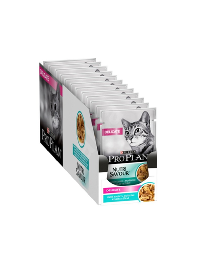PURINA PRO PLAN Delicate Hal 26 x 85 g érzékeny emésztőrendszerű macskák számára