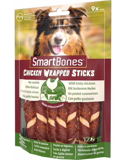 SmartBones Chicken Wrap Sticks mini 9db.Csirke rágórudak kis fajta kutyanak