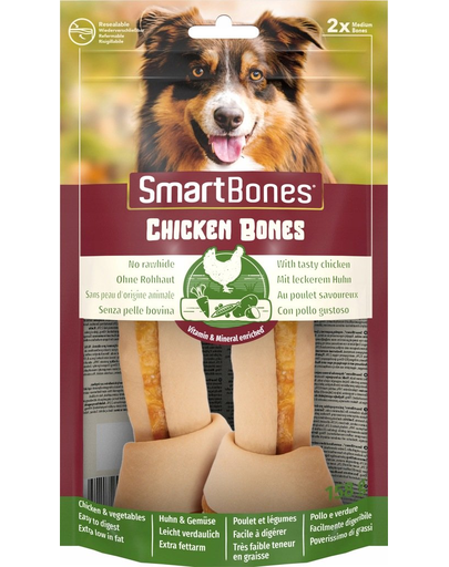 SmartBones Chicken medium 2db. csirkés csontok, közepes testű kutyaknak