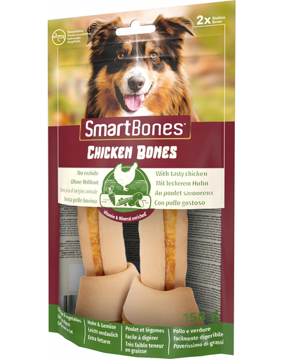 SmartBones Chicken medium 2db. csirkés csontok, közepes testű kutyaknak