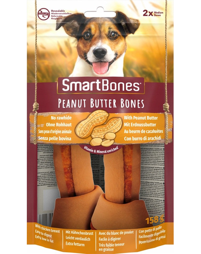 SmartBones Peanut Butter medium 2db. mogyoróvajas csontok,közepes testű kutyaknak
