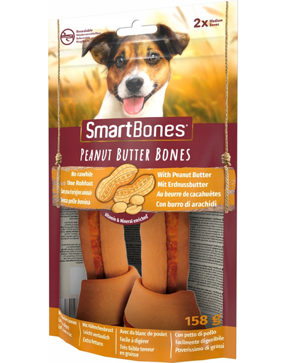 SmartBones Peanut Butter medium 2db. mogyoróvajas csontok,közepes testű kutyaknak