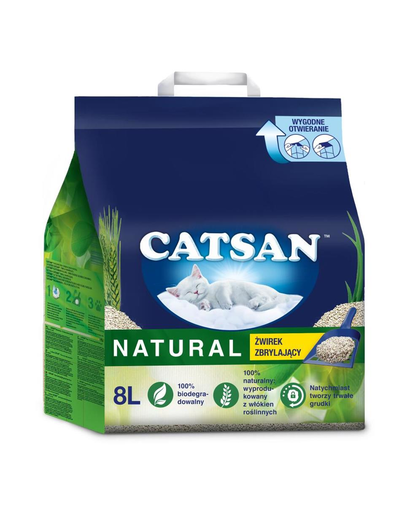 CATSAN Natural 8l csomós macskaalom