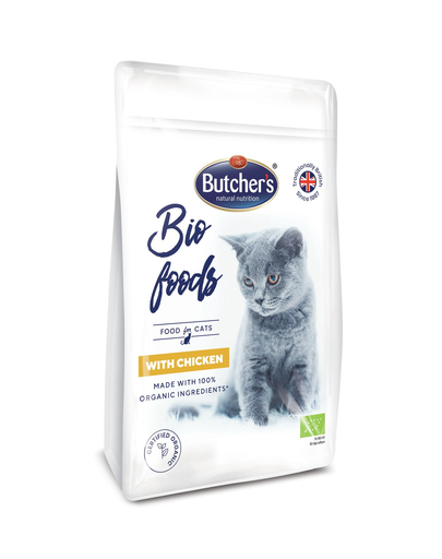 BUTCHER'S BIO foods csirkés szárazeledel felnőtt macskáknak 800 g