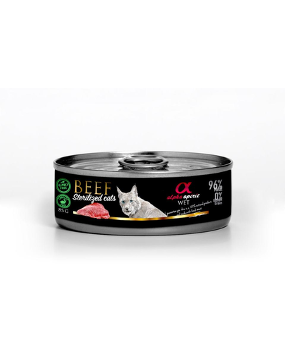 ALPHA SPIRIT Beef for sterilised cats Marhahús sterilizált macskák 85 g