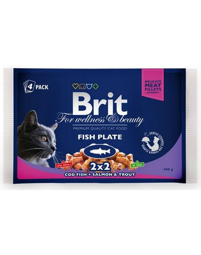 BRIT Fish Plate Adult mix hal ízek tasak 52 x 100 g
