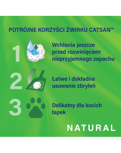 CATSAN Natural 8l csomós macskaalom