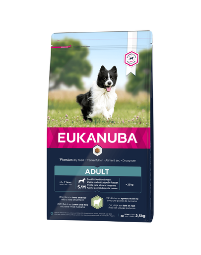 EUKANUBA Adult Small - Medium Breeds Lamb - Rice 2,5 kg