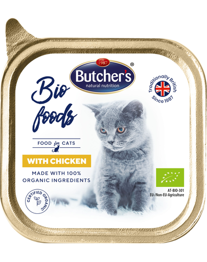 BUTCHER'S BIO foods csirkepástétom macskáknak 19 x 85 g