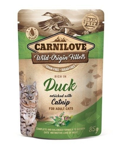 CARNILOVE Cat duck&catnip 24 x 85 g kacsa és macskamenta