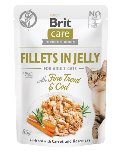 BRIT Care Cat Pouch Trout & Cod in Jelly 24 x 85 g