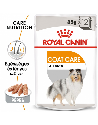 ROYAL CANIN COAT BEAUTY CARE - nedves táp felnőtt kutyák részére a szebb szőrzetért és az egészséges bőrért 12 x 85g