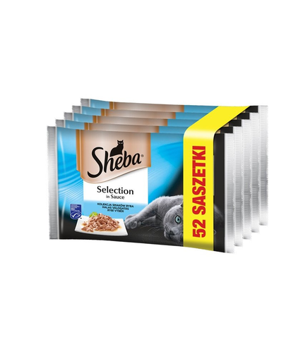 SHEBA Selection in Sauce nedves macskaeledel 52 x 85 g