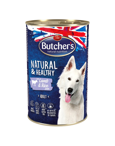 BUTCHER'S Natural&Healthy Kutya bárányhúsos rizspástétommal 1200 g