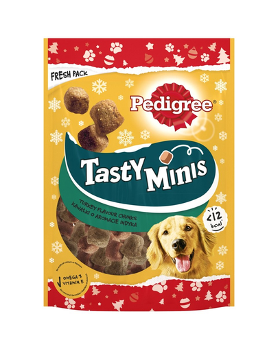 PEDIGREE Tasty Minis ünnepi pulyka jutalomfalat felnőtt kutyáknak 8 x 130 g