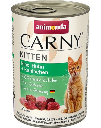 ANIMONDA Carny Konzerv Kitten marhahús- csirke-nyúl 400 g