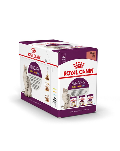 ROYAL CANIN Sensory Smell, Taste, Feel darabok szószban macskáknak 12 x 85 g érzékszervi stimuláció