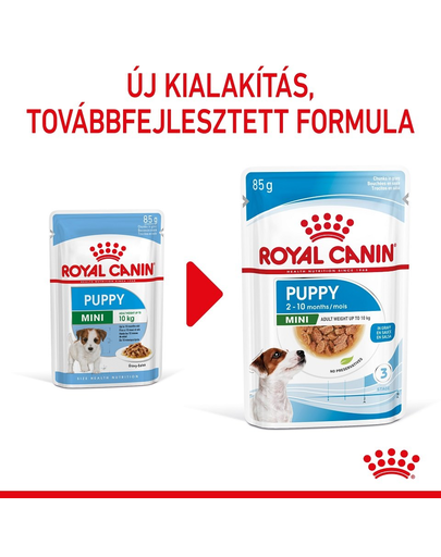 ROYAL CANIN Mini puppy 4x85 g nedves eledel szószban kölyökkutyáknak 10 hónapos korig, kistestű fajtáknak