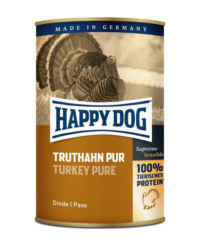 HAPPY DOG Truthahn Pur 400 g Konzerv kutyáknak - pulyka