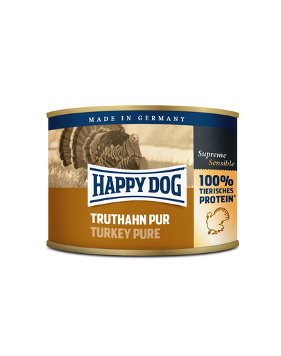 HAPPY DOG Truthahn Pur 200 g Konzerv kutyáknak - pulyka