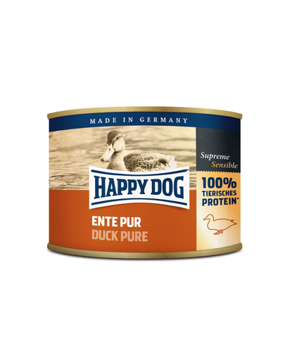 HAPPY DOG Ente Pur 200 g Konzerv kutyáknak - kacsa