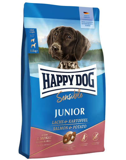 HAPPY DOG Sensible Junior Lachs 10 kg lazac és burgonya