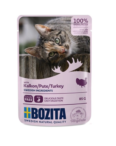 BOZITA Turkey Pulyka mártásban macskáknak 85 g
