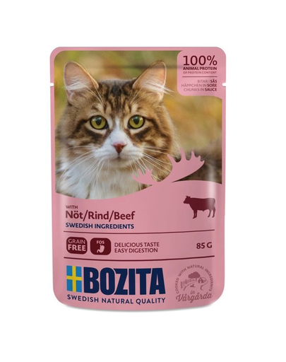 BOZITA Beef Marhahús mártásban macskáknak 85 g