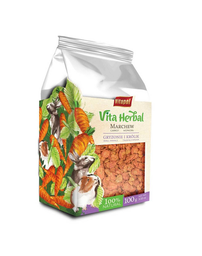 VITAPOL Vita Herbal Szárított sárgarépa rágcsálók és nyulak számára 100 g