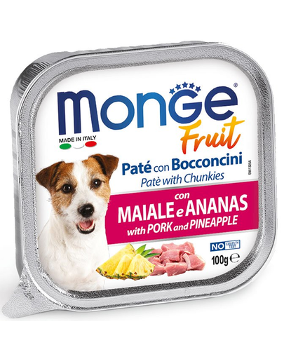 MONGE Fruit Dog sertéshús és ananász 100 g