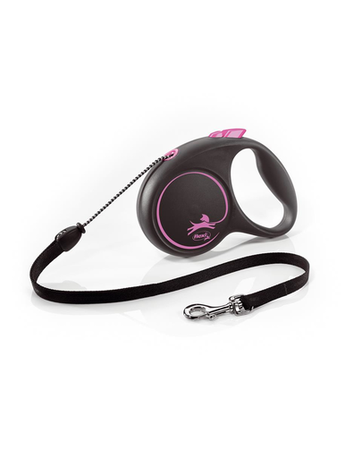 FLEXI Automatikus kötélpóráz Black Design M Cord 5 m pink