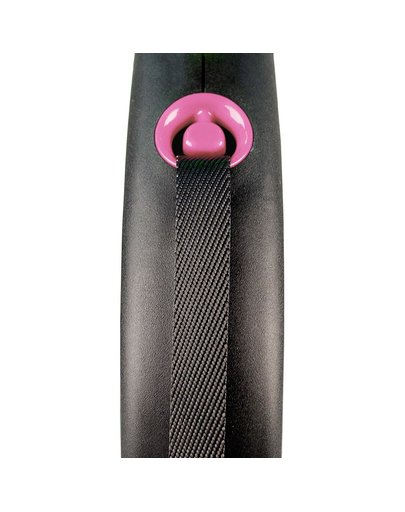FLEXI Automatikus póráz Fekete Design S pánt 5 m rózsaszínű