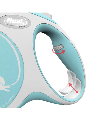 FLEXI New Comfort M Cord 5m light blue automata póráz
