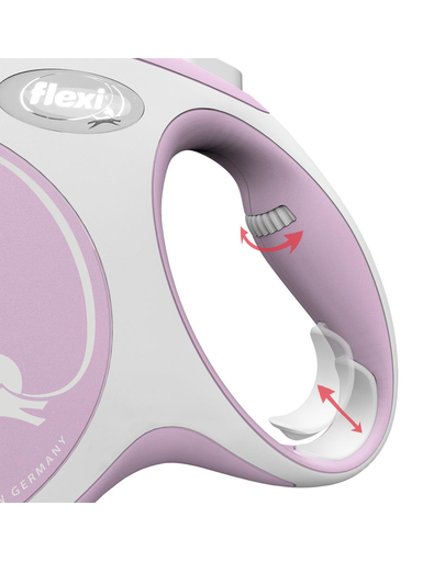 FLEXI New Comfort M Cord 5 m rose automata póráz