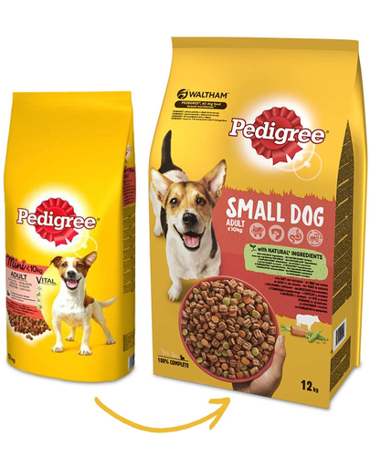 PEDIGREE Vital Protecion kisméretű kutyáknak marhahús és zöldségek  12 kg