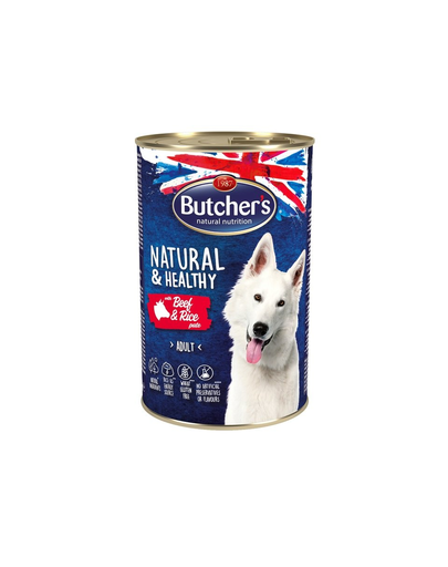 BUTCHER'S Natural&Healthy Dog marhahús és rizs pástétom 1200 g