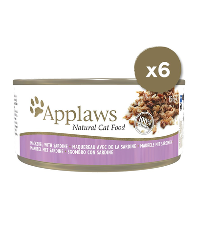 APPLAWS Cat Tin 6 x 156 g Makréla és szardínia