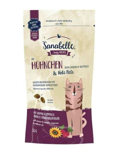 SANABELLE Crispies Csirke és cékla snack 55 g