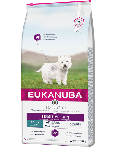 EUKANUBA Daily Care Adult Sensitive Skin All Breeds 12 kg