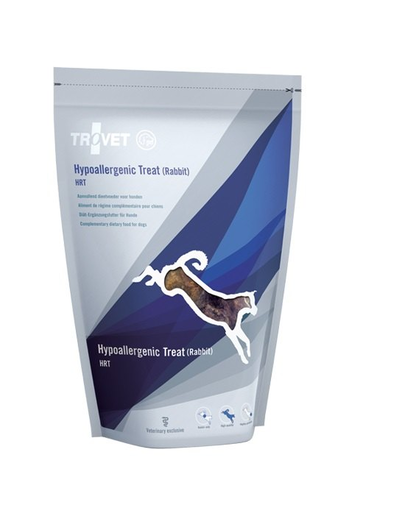 TROVET Hypoallergenic Treat Rabbit HRT Dog funkcionális finomságok nyúl 250 g