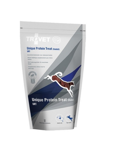 TROVET Unique Protein Treat Rabbit URT funkcionális jutalomfalatok kutyáknak 125 g
