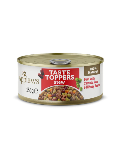 APPLAWS Taste Toppers Pörkölt marhahússal, sárgarépával és borsóval 6x156 g