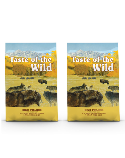 TASTE OF THE WILD High Prairie bivaly és szarvassült 24,4 (2 x 12,2 kg)