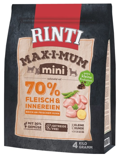RINTI MAX-I-MUM Mini Adult Chicken csirkével kis fajták számára 4 kg