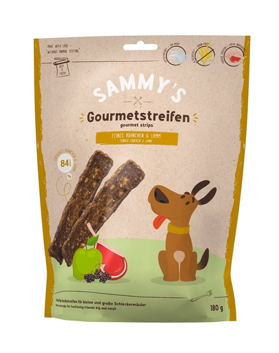 BOSCH SAMMY’S Gourmet Stripes Csirke és bárány csíkok 180 g
