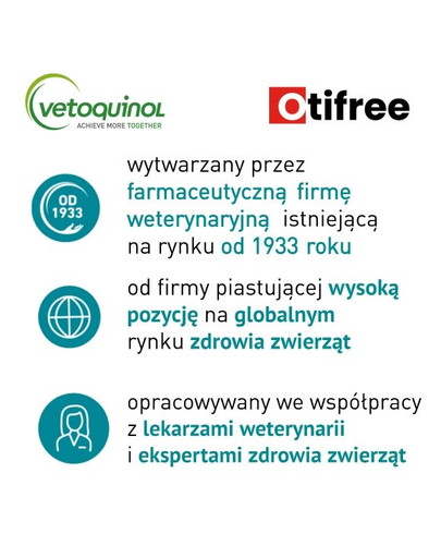 VETOQUINOL Otifree 60 ml Detergente auricolare per cani e gatti
