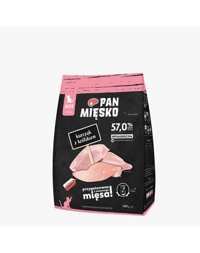 PAN MIĘSKO Kitten Csirke nyúllal 400g