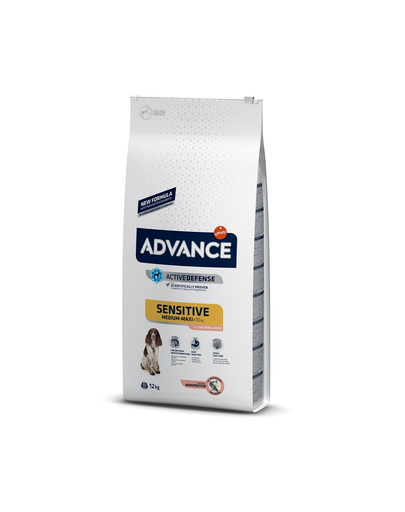 ADVANCE Sensitive Salmon & Rice 12kg lazaccal táplálékérzékeny kutyáknak