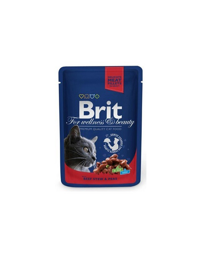 BRIT Premium Cat Adult – szószos tasakos eledel macskáknak 24 x 100 g