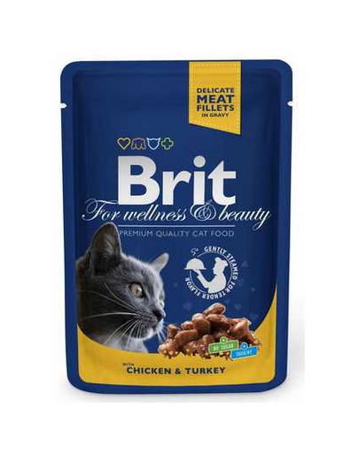 BRIT Premium Cat Adult saszetki w sosie dla kota 24 x 100 g
